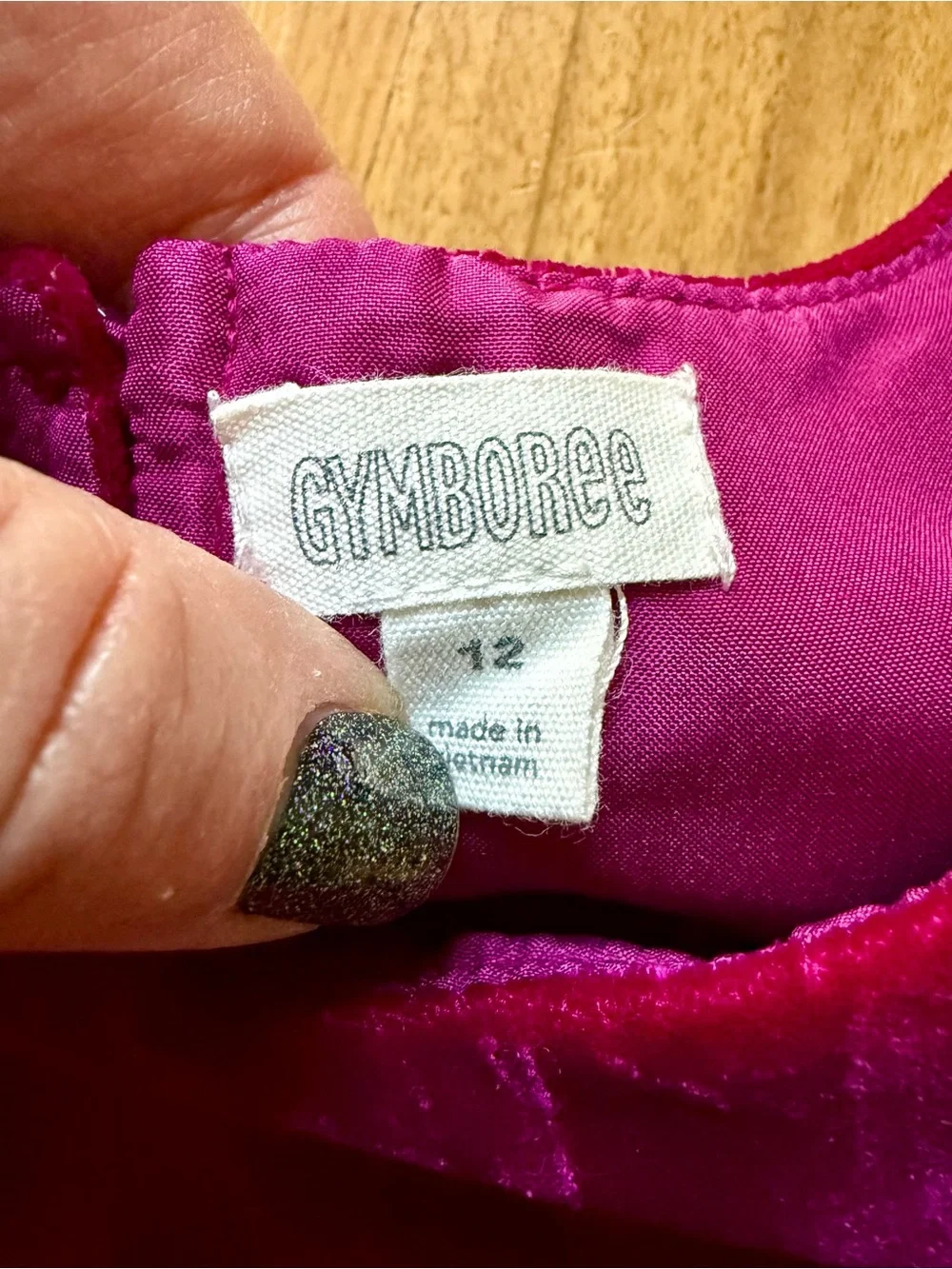 Gymboree Hot Pink Velvet Shift Dress, size 12